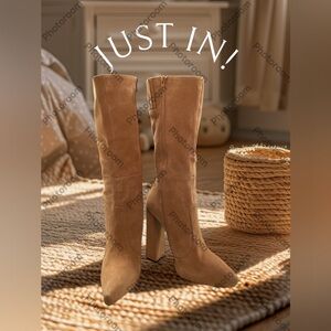 ✨🆕✨Jeffrey Campbell Incognito Camel Suede Boots Size: 9
